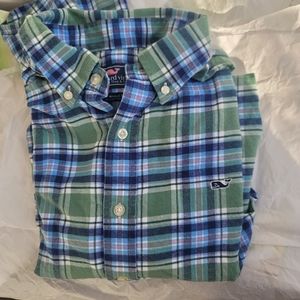 vineyard vines men plaid flanel size medium